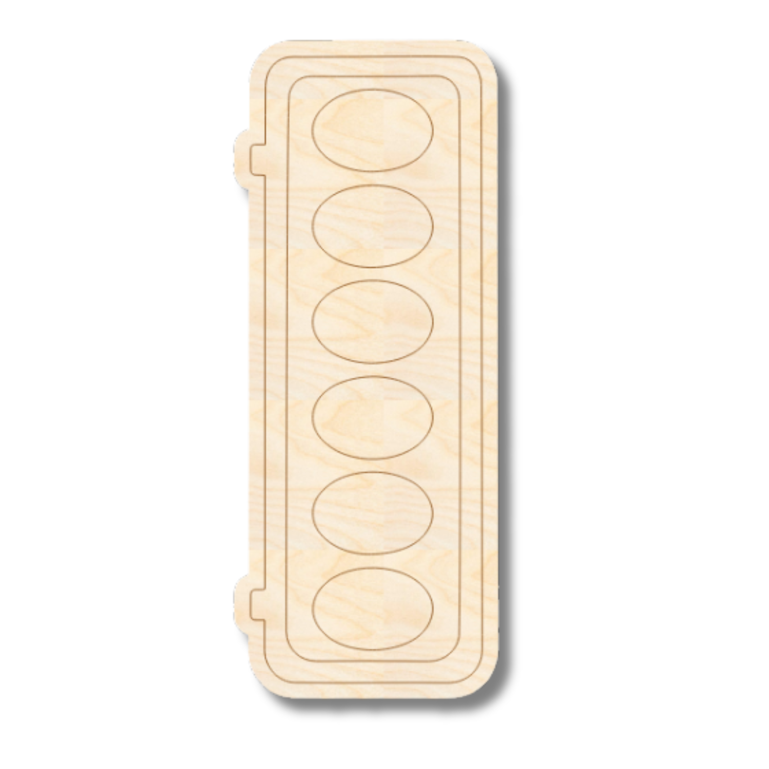 Unfinished Wood Etched Watercolor Paint Palette Shape | Paint By Line Crafts | up to 30" DIY