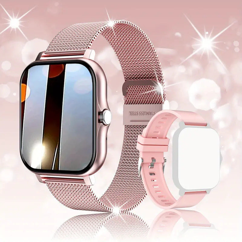 New Women Waterproof Smart Watch With T80/P70 Bluetooth and Heart Rate Monitor Fitness Tracker Luxury New Lady Smartwatch