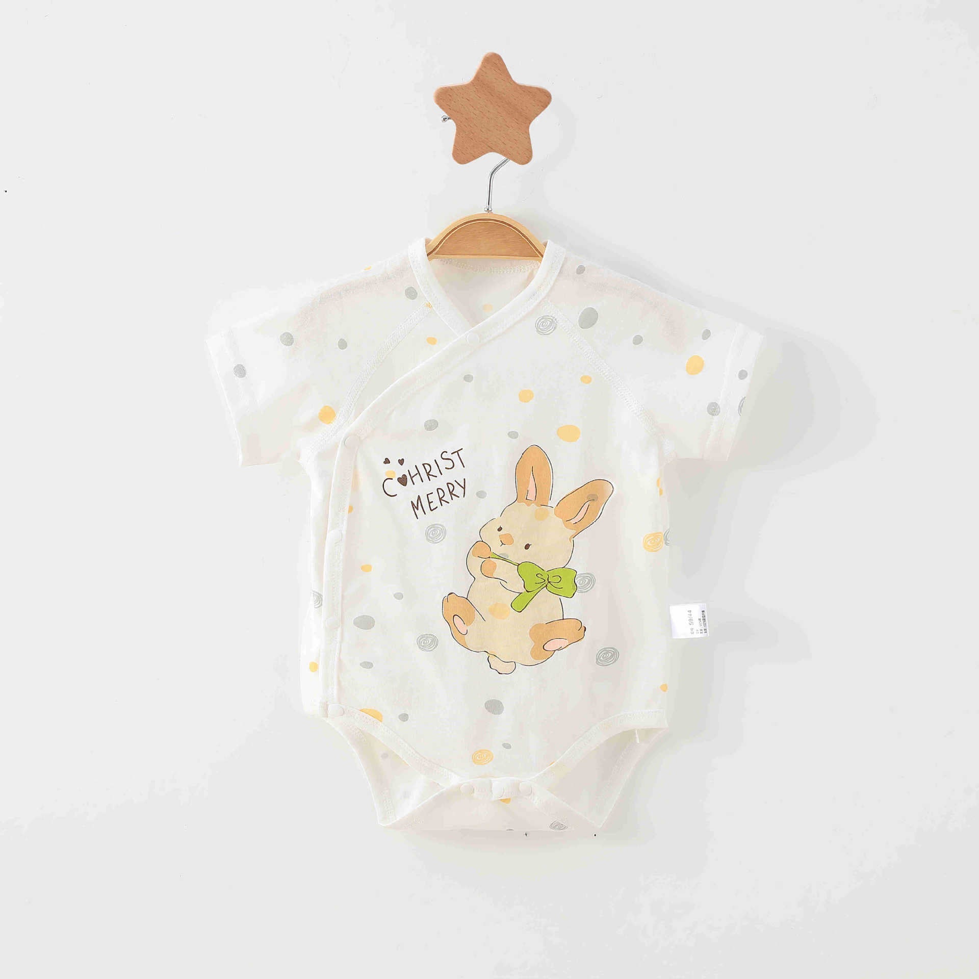 Simple Cartoon Print Summer Baby Rompers Girls Clothing
