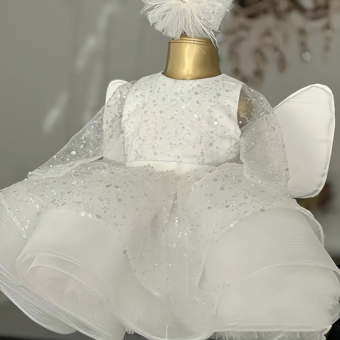 Children's Dress-year-old Girl White Western Style Girl's 61 Princess Dress