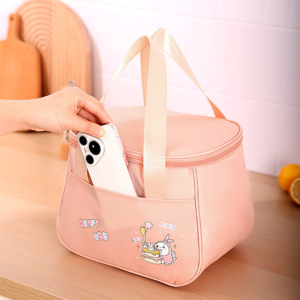 Cute lunch bag, lunch box bag waterproof, student lunch bag, cartoon picnic camping thermal insulation bag