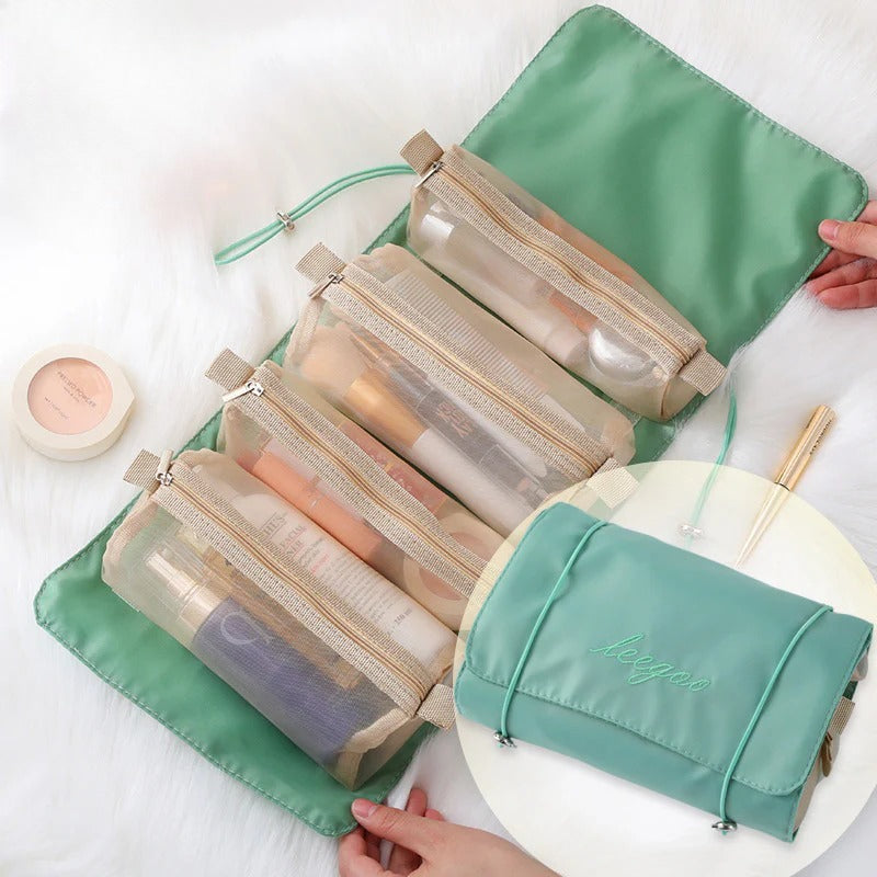 Four-in-one cosmetic bag, makeup bag organizers,Travel makeup bag,Portable travel storage portable toilet bag,