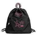 Retro denim travel backpack, drawstring women's backpack purse, casual small backpack women