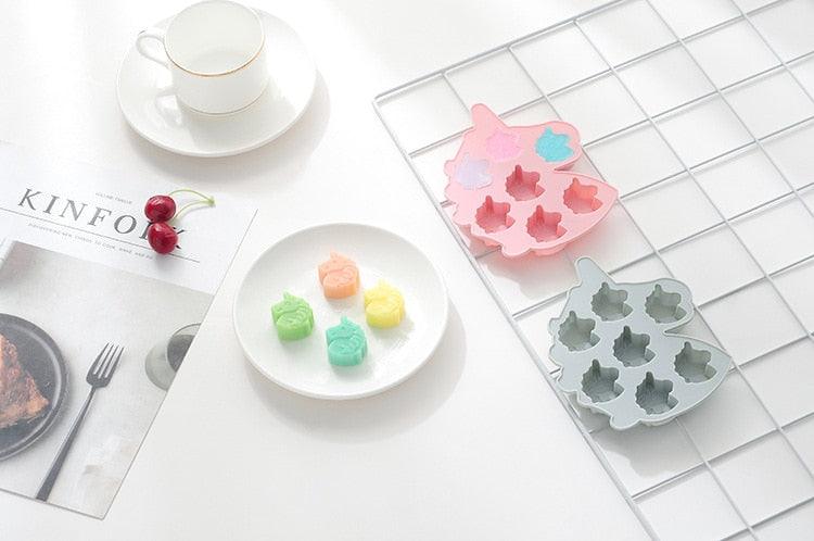 7 Cells Cute Unicorn Silicone Cake Molds No Smell Food Grade Material For Candle, Fondant, Biscuit, Dessert, Chocolate Molds Mini Unicorn Head Ice Cube Tray, Unicorn Silicone Molds Set For Chocolate Candy Cake Cupcake Soap Baking
