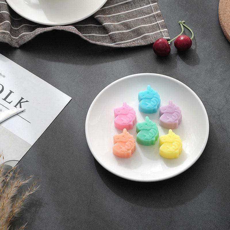 7 Cells Cute Unicorn Silicone Cake Molds No Smell Food Grade Material For Candle, Fondant, Biscuit, Dessert, Chocolate Molds Mini Unicorn Head Ice Cube Tray, Unicorn Silicone Molds Set For Chocolate Candy Cake Cupcake Soap Baking