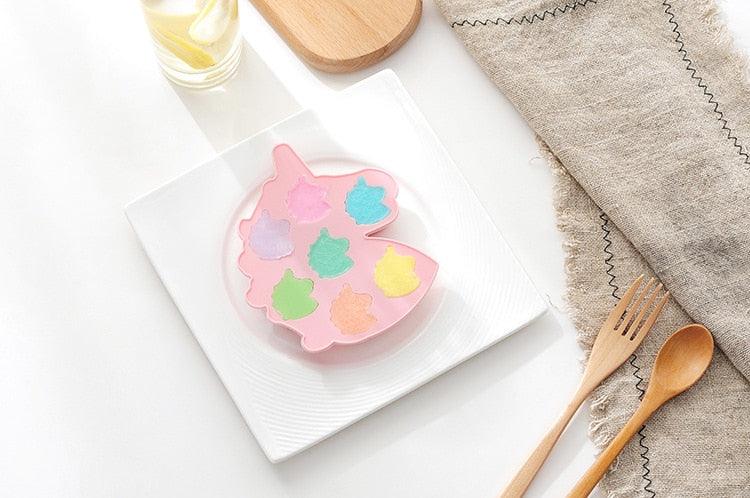7 Cells Cute Unicorn Silicone Cake Molds No Smell Food Grade Material For Candle, Fondant, Biscuit, Dessert, Chocolate Molds Mini Unicorn Head Ice Cube Tray, Unicorn Silicone Molds Set For Chocolate Candy Cake Cupcake Soap Baking