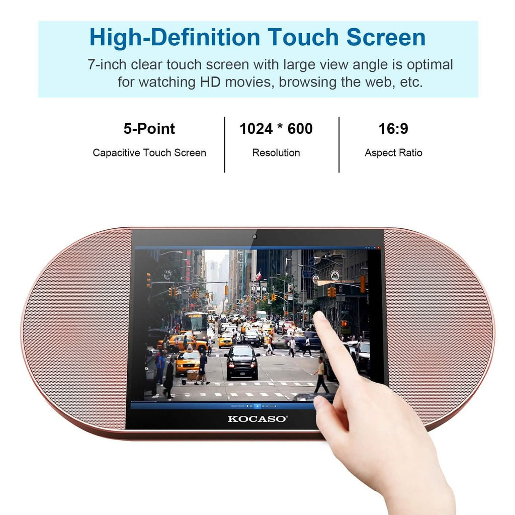 7-Inch Touch Screen Android Tablet PC with Wireless Speaker