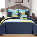 7-Piece: Luxury Bordered Queen Comforter Set