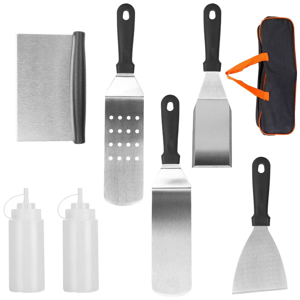 7-Piece Set: Stainless Steel BBQ Grilling Utensil Tools