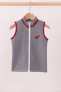 Premium Black Alabama elephant embroidery vest