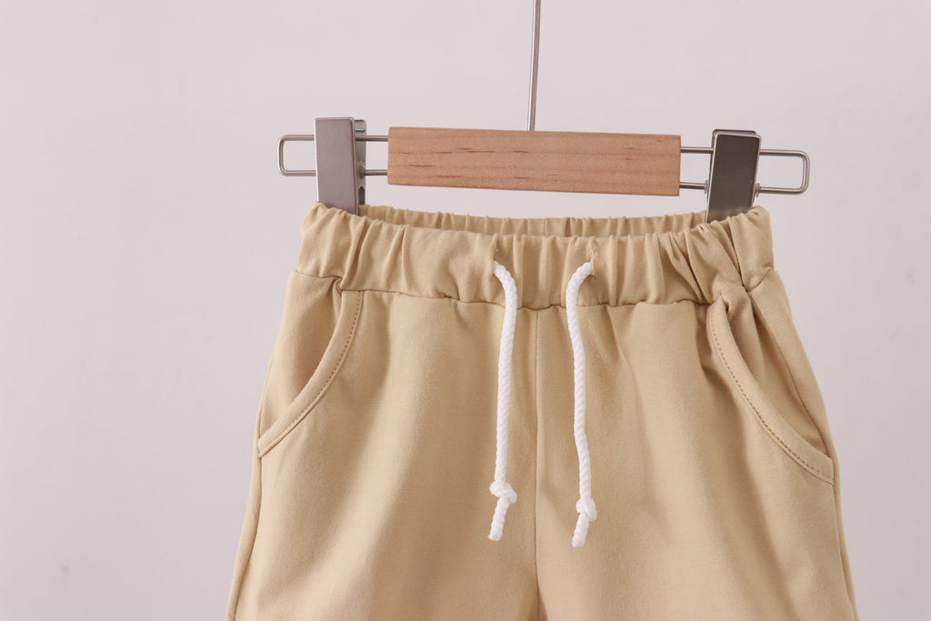 Premium Khaki drawstring shorts