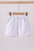 Premium White drawstring shorts