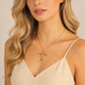 Stainless Steel Hollow Wizard Cross Necklace