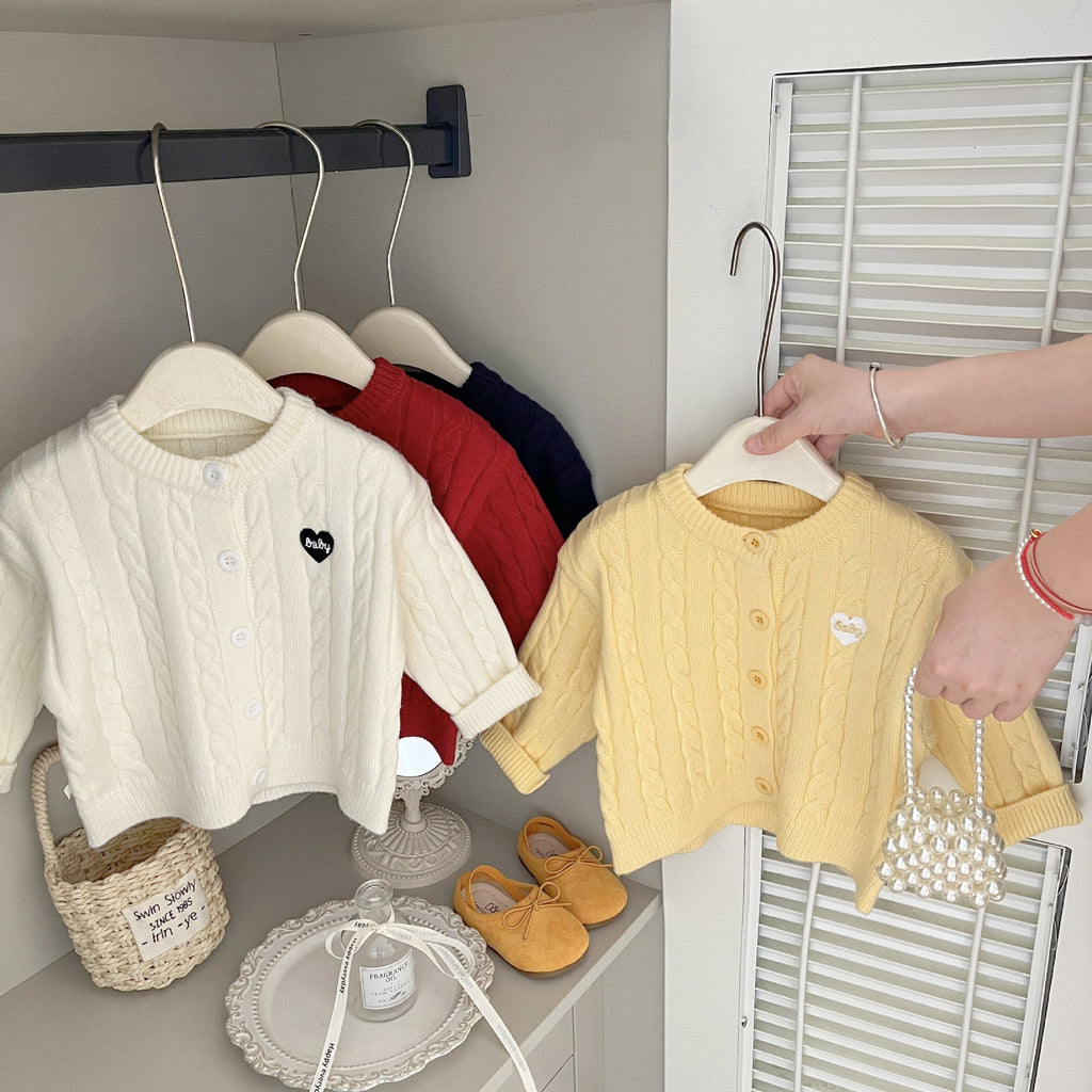 Twist-knit Cardigan Autumn Kids Clothing Outerwear