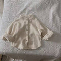 Cotton And Linen Shirt Korean Children's Fashion Top