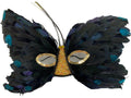 Black/Gold Feathered Mask