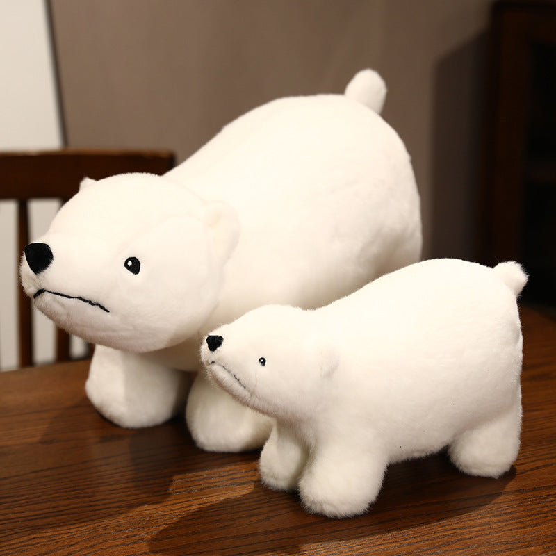 Cute Standing Polar Bear Plush Doll