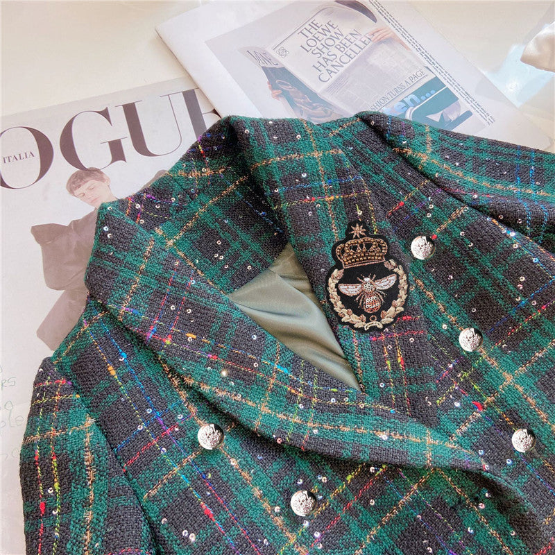 Girls' Classic Style Children's Preppy Style Two-piece Suit