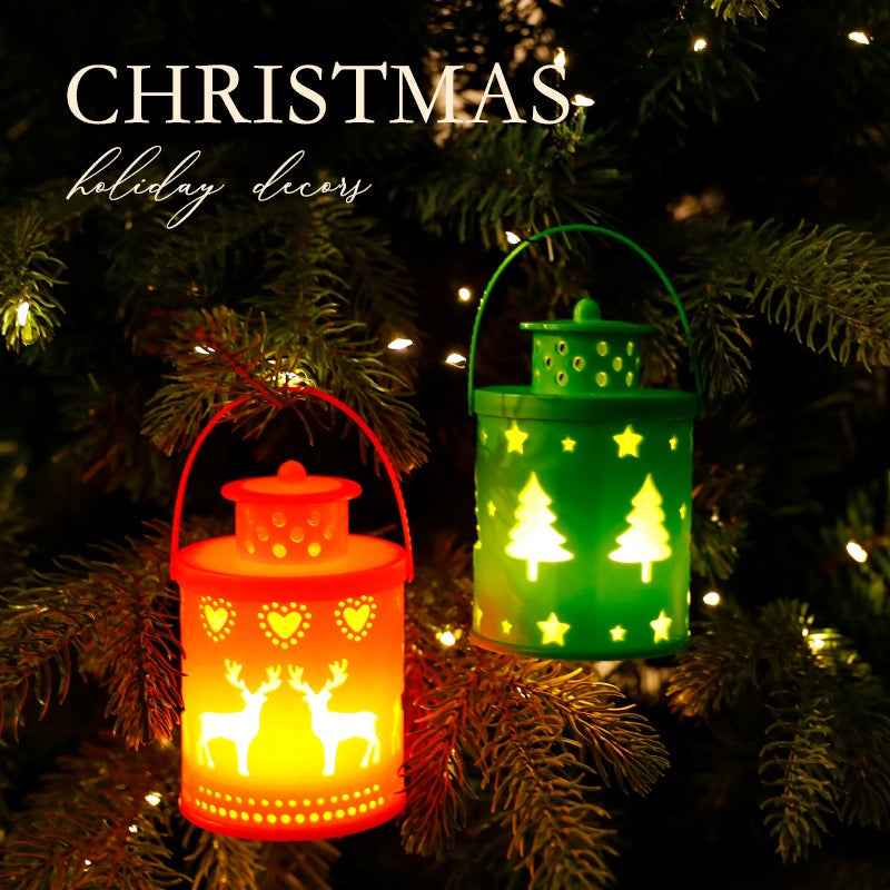 Nordic Style Creative Festival Decoration Ornament Christmas Candle Lamp LED Lantern Wind Lantern Electronic Candle