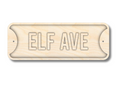 Unfinished Wood Elf Ave Street Sign | 3 Piece | Layered Street Sign | up to 46" DIY