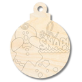 Unfinished Wood Etched Oh Snap Gingerbread Man Ornament Shape | Paint By Line Crafts | up to 30" DIY