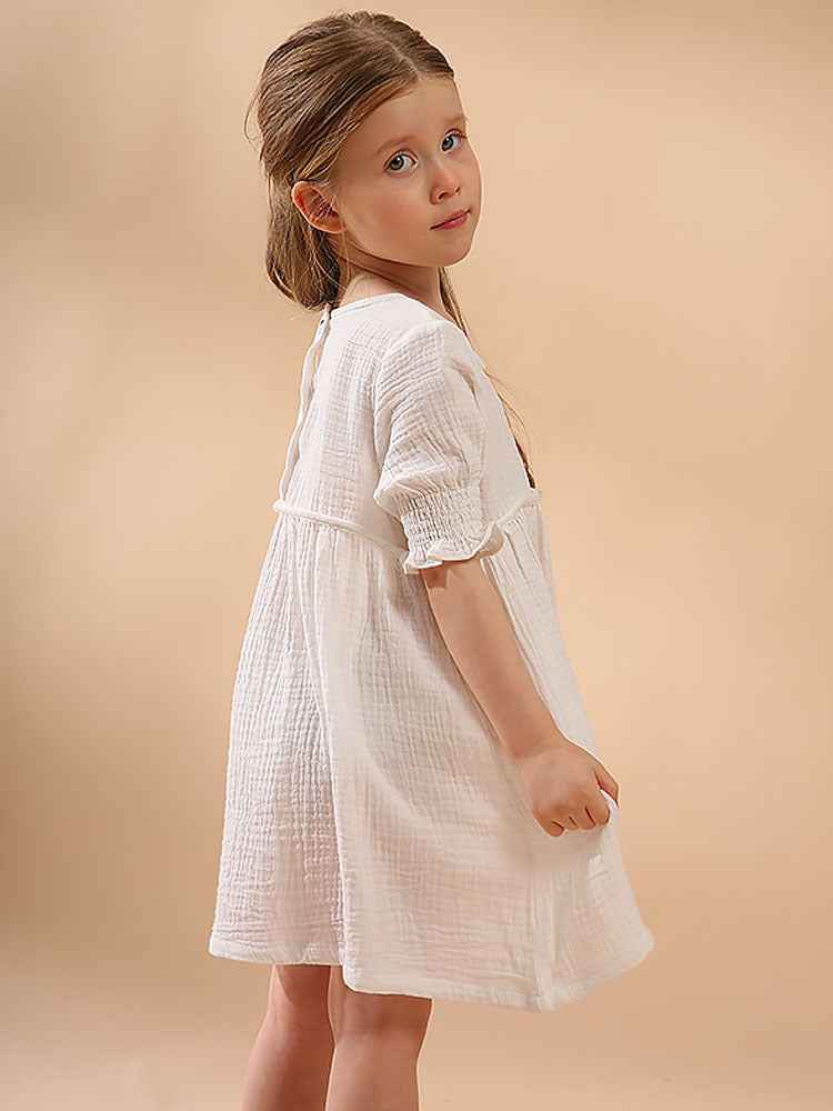 Cotton Double Layer Cotton Yarn Girls Dress