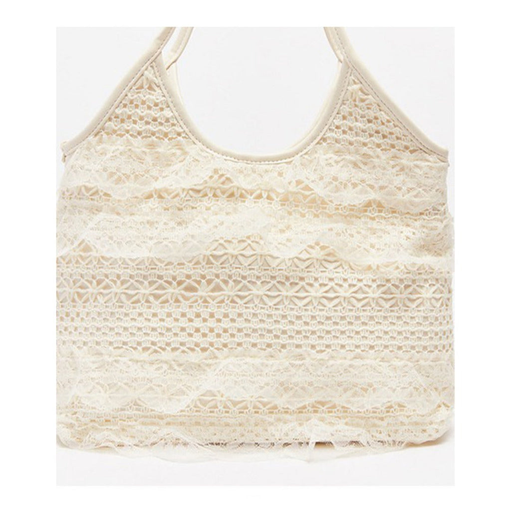 Summer woven bag casual vacation large capacity shoulder bag lace mesh shoulder bag beach bag summer purse hobo