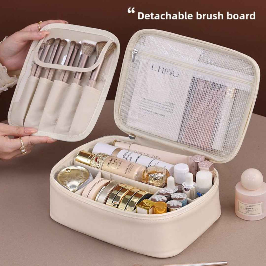 Free partition cosmetic bag, large capacity travel portable toiletry bag, makeup bag for women,Travel makeup bag,Makeup bag organizers, makeup bags small,