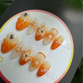 Press on Nails Orange Fruit Wholesale Handmade Tablets Finished Short