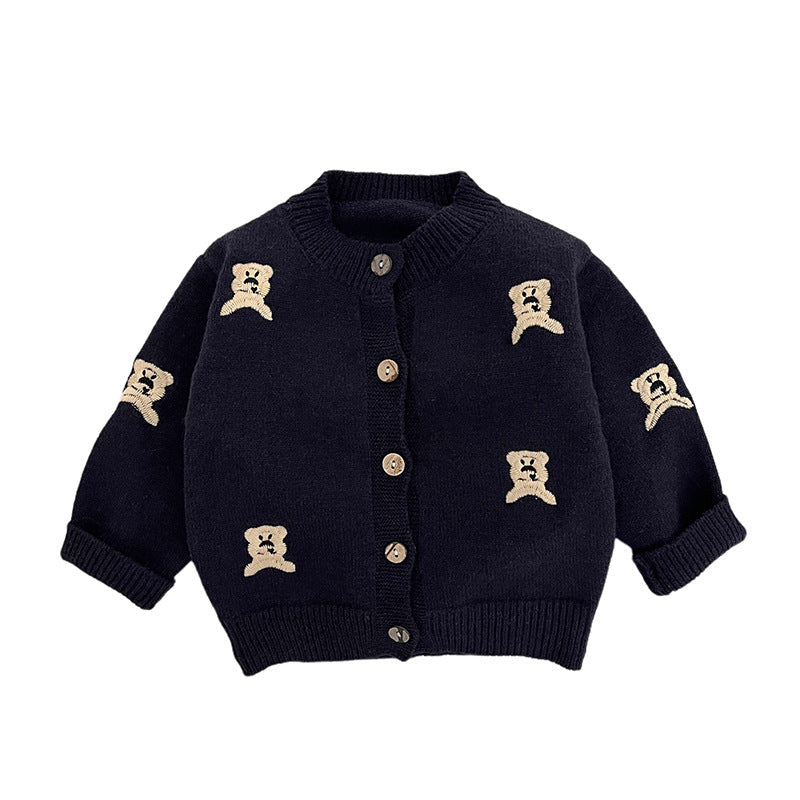 Autumn Fashion Knitted Cardigan Cute Kids Coat