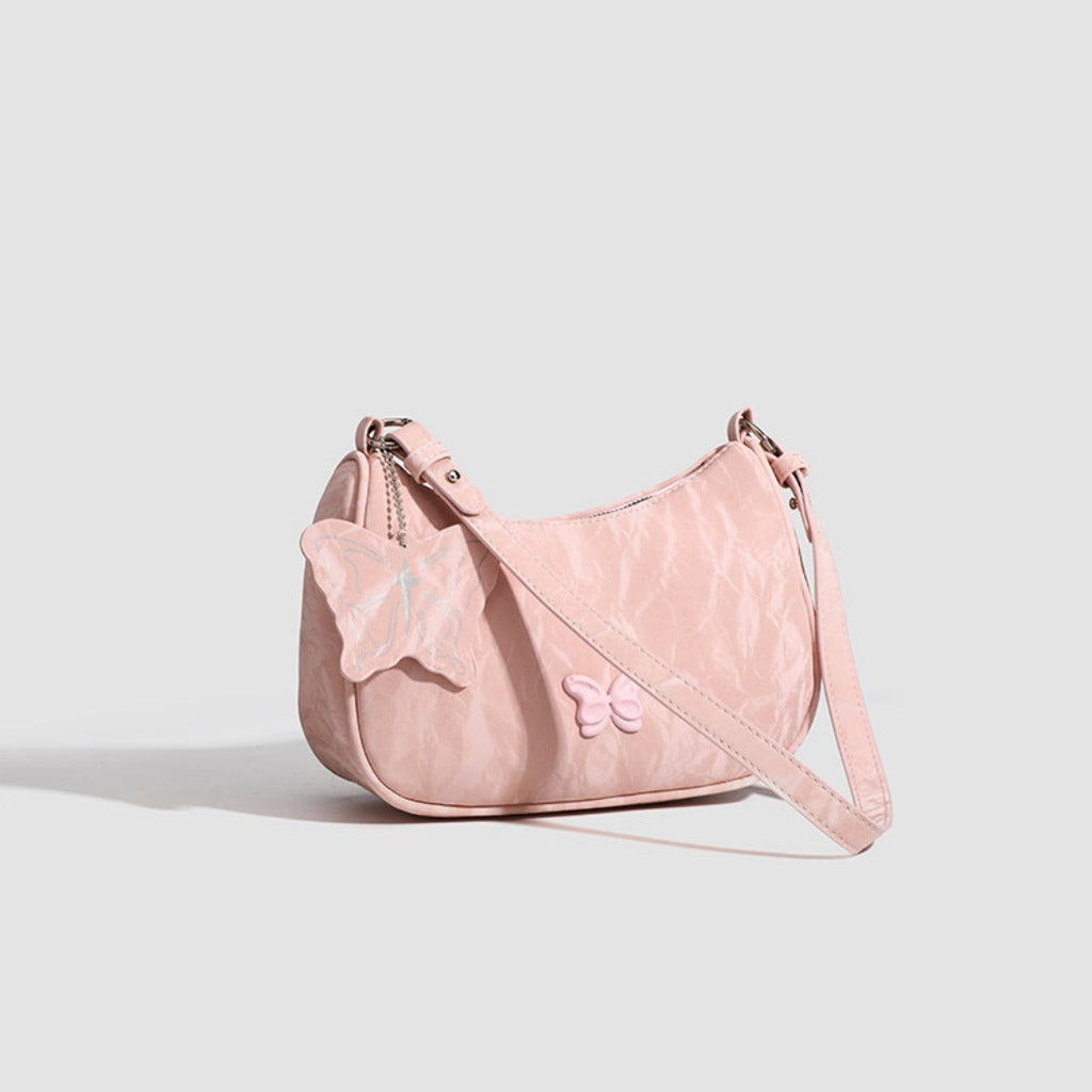Simple Underarm Bag Women, Fashion Bow Small Square Bag Versatile Shoulder Crossbody Bag