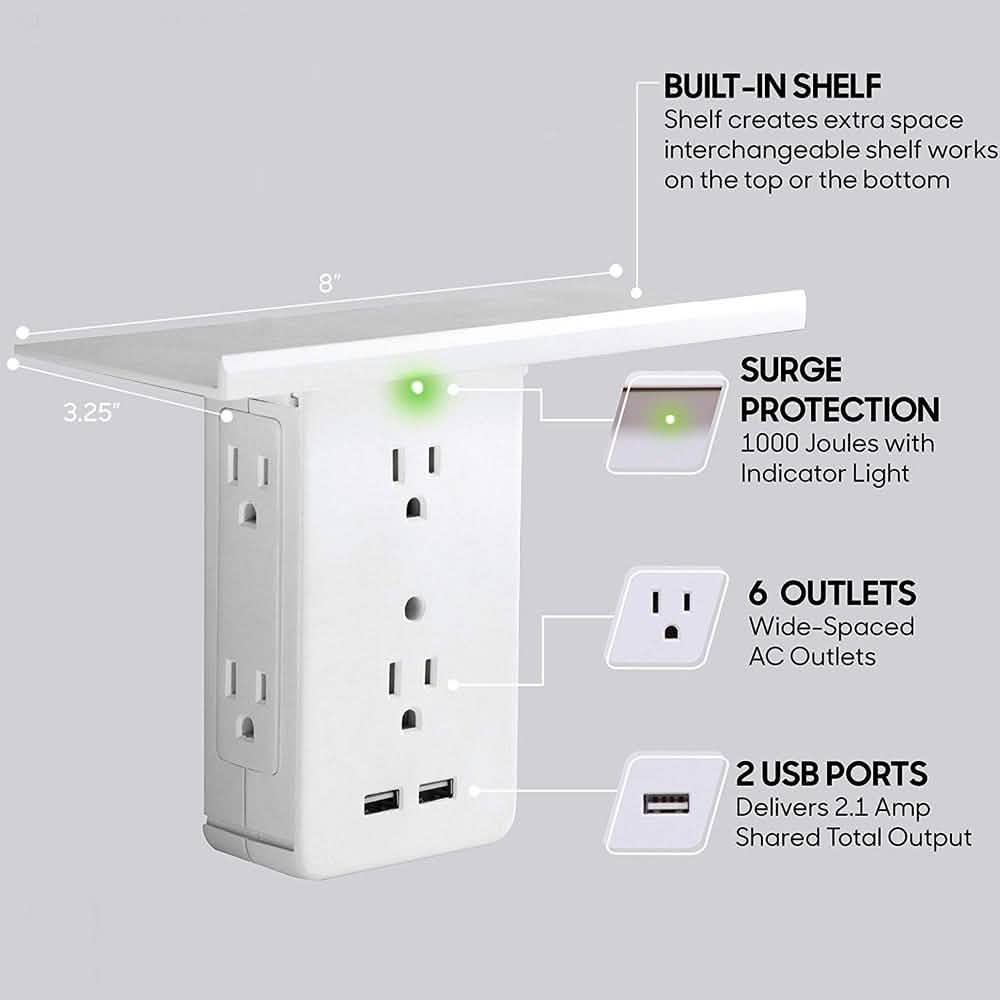 8-Port Multi-Function US Standard Socket