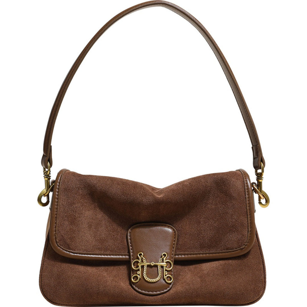 Elegant Autumn Soft Suede Underarm Bag - Stylish Crossbody Shoulder Bag with Large Capacity for Versatile Women