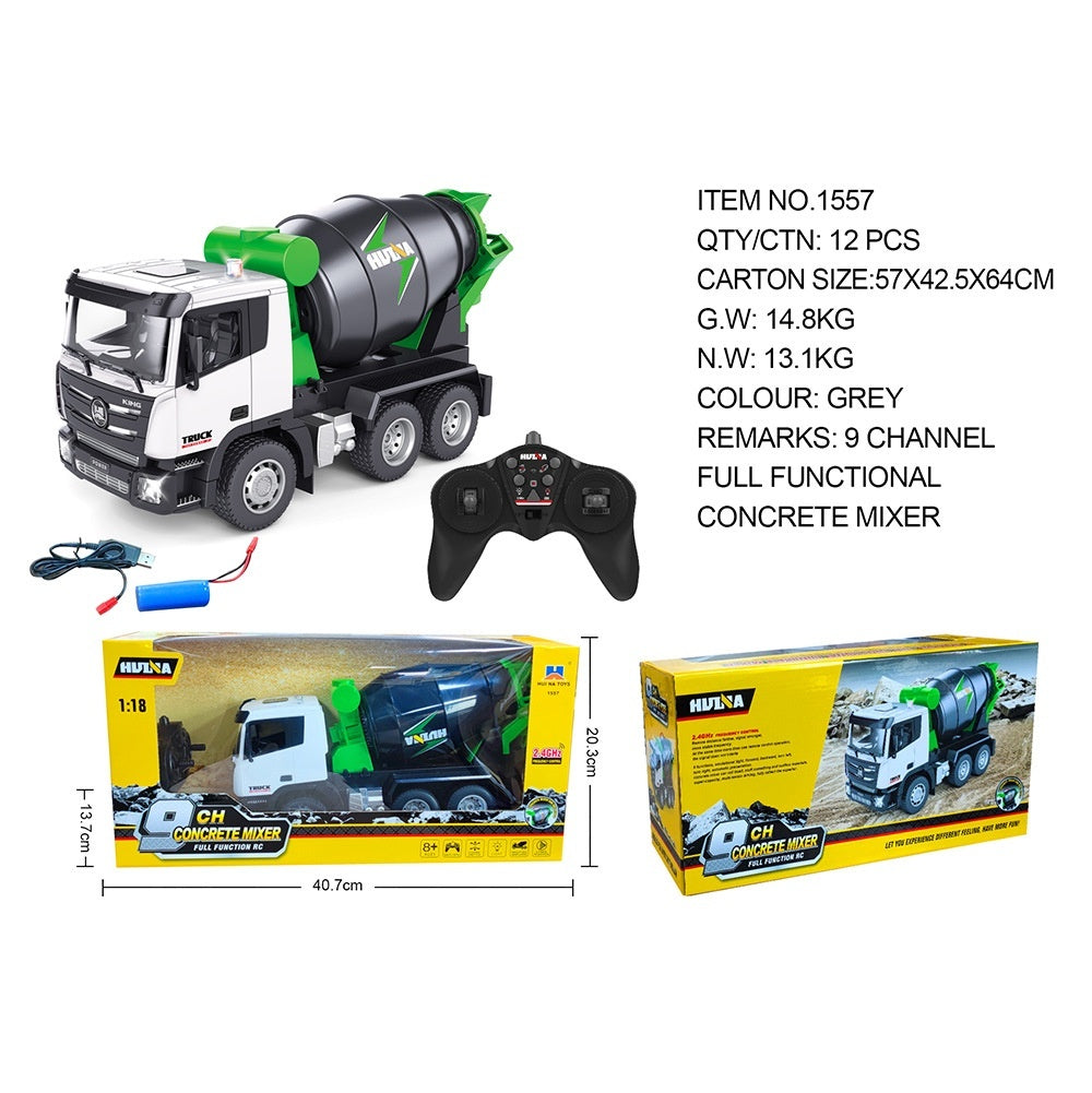 Remote Controlled Mixer Truck Engineering Vehicle Toy Electric Remote Controlled Model
