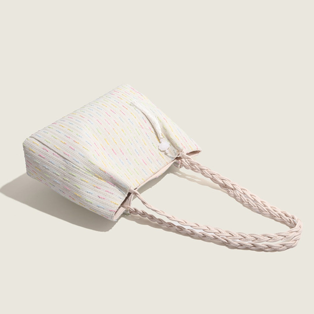 Knitted tote bag, women hobo bag, women's large capacity shoulder bag, commuter shoulder canvas bag women