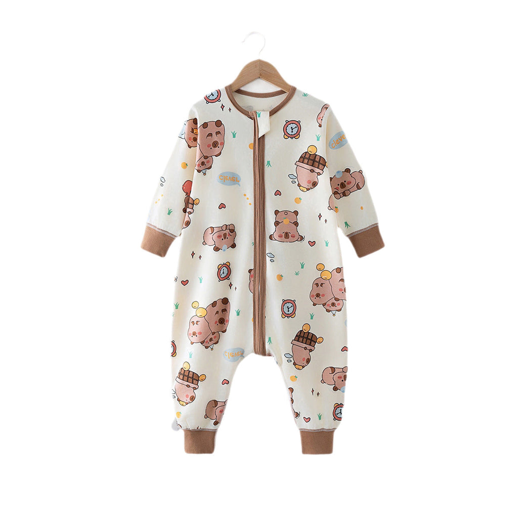 Split-leg Sleeping Bag To Prevent Kicking Off The Covers One-piece Bodysuit