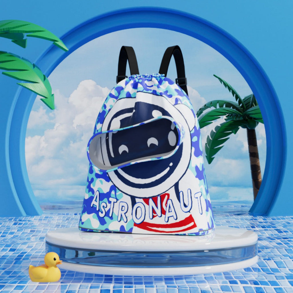 Children's swimming bag, wet and dry separation toilet bag, large-capacity swimming storage bag, beach storage bundle backpack.