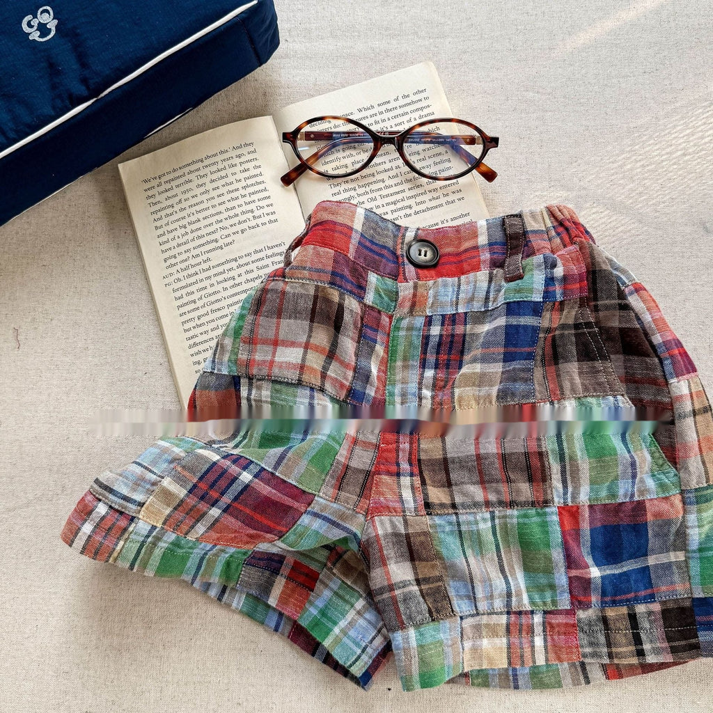 Summer Wear Fashion Stitching Short Boy And Girl Pants