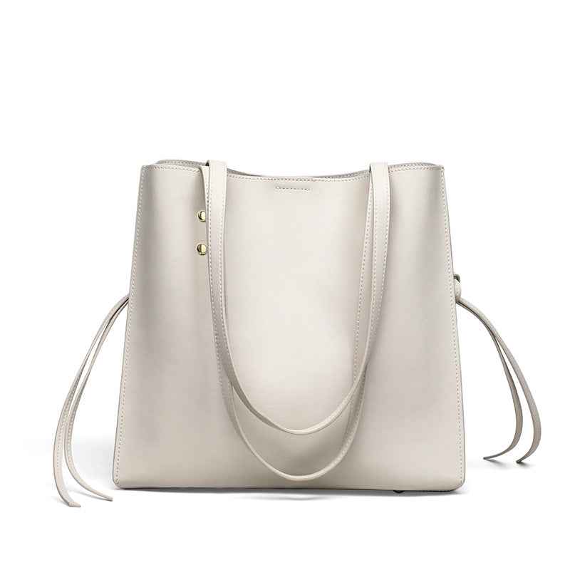Genuine leather large hobo bag for women commuter bucket bag 5558