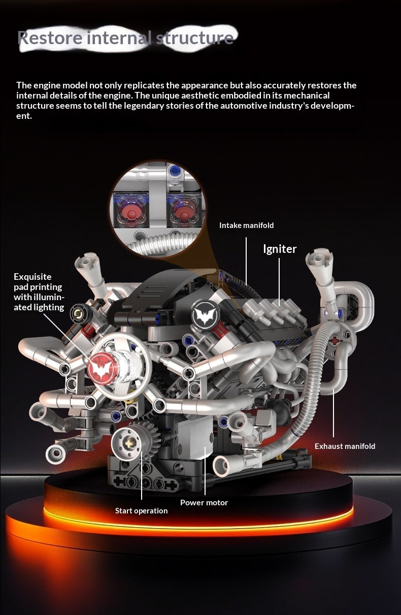 Bat Engine Model Building Block Toy