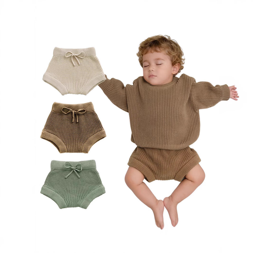 Baby Handmade Knitted Sweater And Shorts