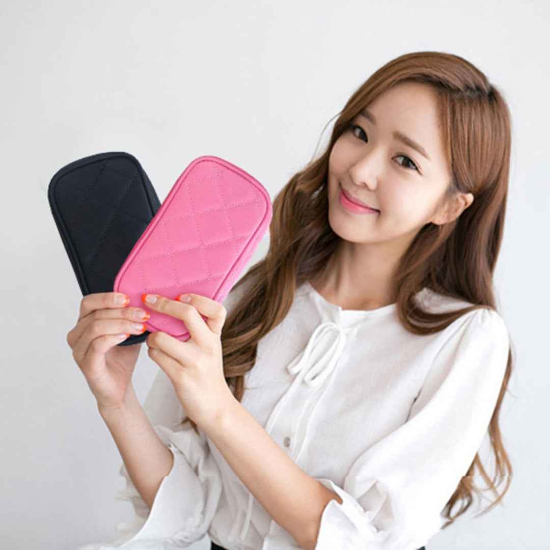 Nylon Cosmetic Bag, Waterproof Geometric Rhombus Cosmetic Wash Bag, makeup bag with compartments for College Dorm Camp Gym