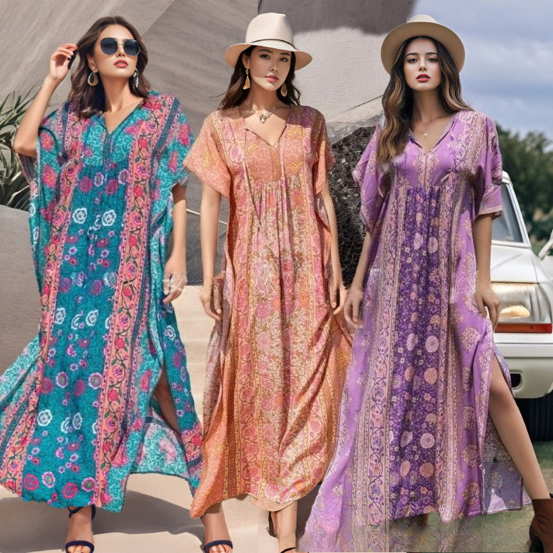 Women's Bohemian Dress Casual Vacation Beach Dress