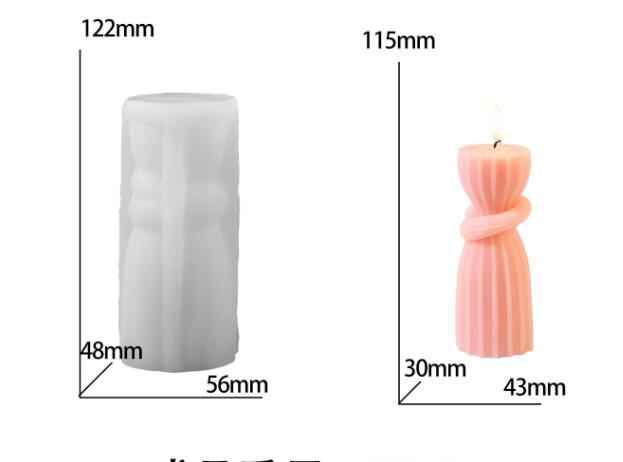diy new three-dimensional rope knot column candle mold