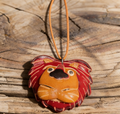 Cartoon Lion Leather Keychain