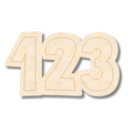 Unfinished Wood Etched 123 Shape | Paint By Line Crafts | up to 30" DIY