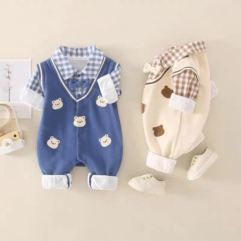 Springautumn Cartoon Double-layer One-piece Outfit Outdoor Wear