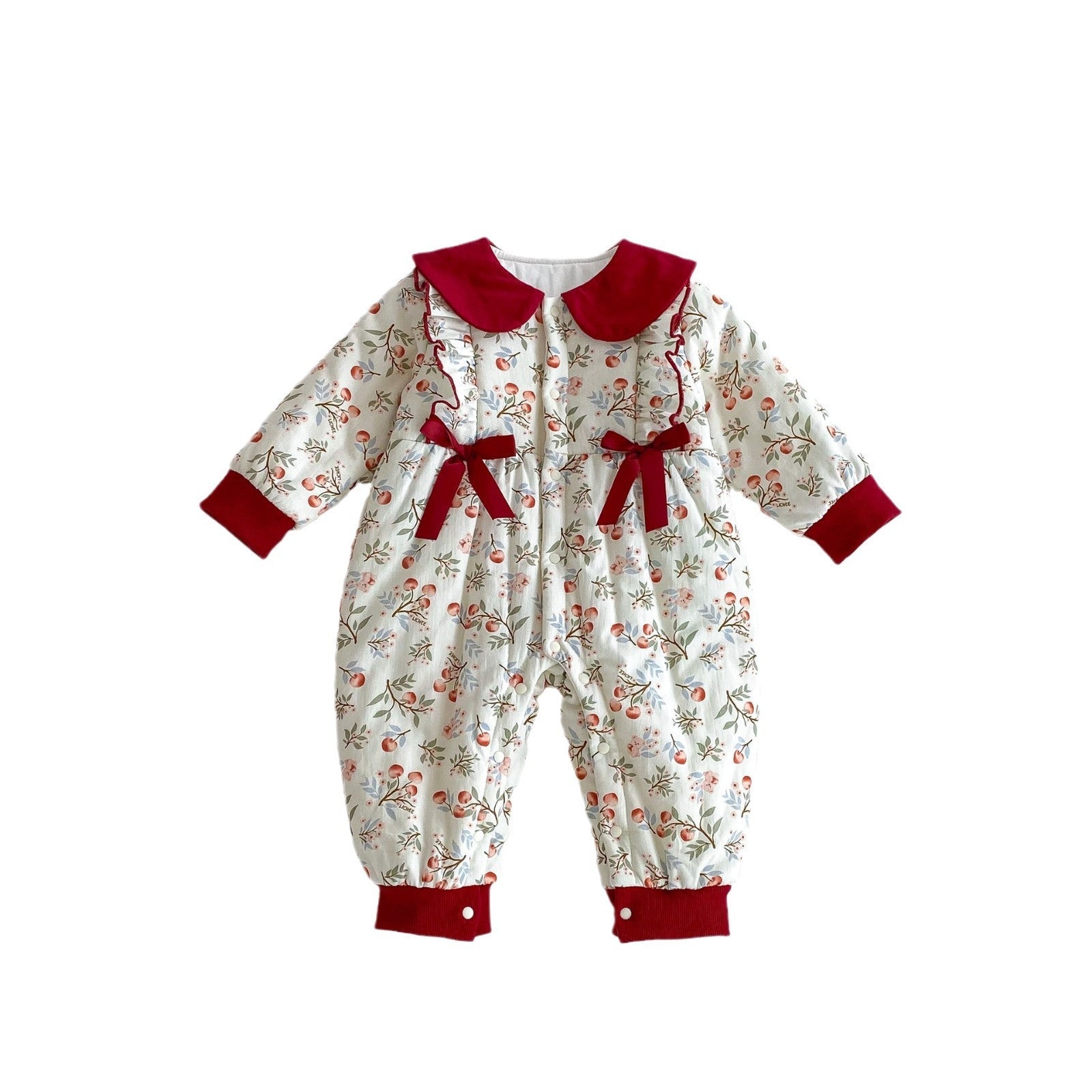 Baby Cotton-padded One-piece Bodysuit Pure Cotton Class A Winter Clothing Warm And Extra-thick