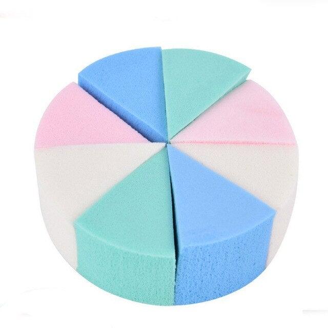 8pcs Makeup Sponge Triangle Shaped Colorful Soft Face Cleaning Cosmetic Puff Cleansing Wash Face Makeup for Cosmetic Cream Face Powder