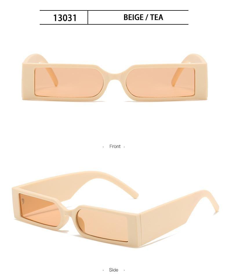 90’s Fashion Narrow Rectangular Vintage Style Sunglasses For Women & Men New Retro Style Sun Glasses For Women New Eyeglasses In Different Shades Eyewear